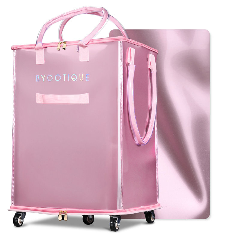 Sac d'épicerie sur roulettes Byootique 20 "BubbleRush, Rose