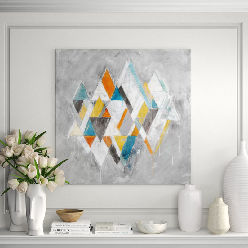 Ups And Downs II Painting by Elena Carlie, 40" H x 40" W x 1.5" D, Glass Coat