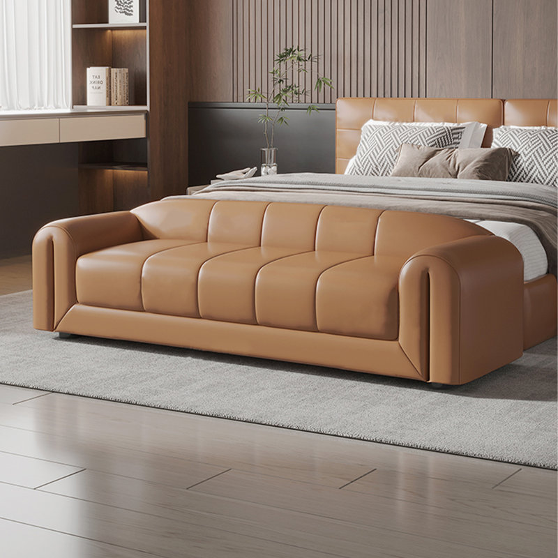 Banc avec revêtement, Orange, H 22,05 po x l 59,06 po x P 19,69 po