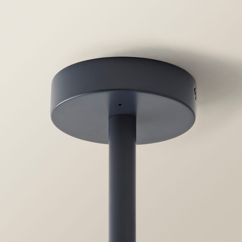 Demetro Glass Semi Flush Mount, Navy