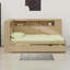 Lit de jour en bois avec tablettes de rangement, USB et lit gigogne
