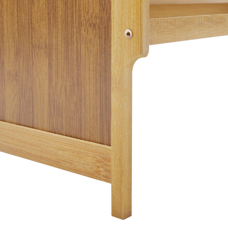 18 Pair Shoe Storage Cabinet, Light Yellow Wood