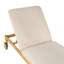 Chaise longue d'extérieur avec roulettes, structure en bois d'acacia (ensemble de 2)