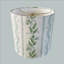 Blue And Green Floral Lampshade In Emma Stripe