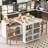 Rolling Kitchen Island With Extended Table-352913055