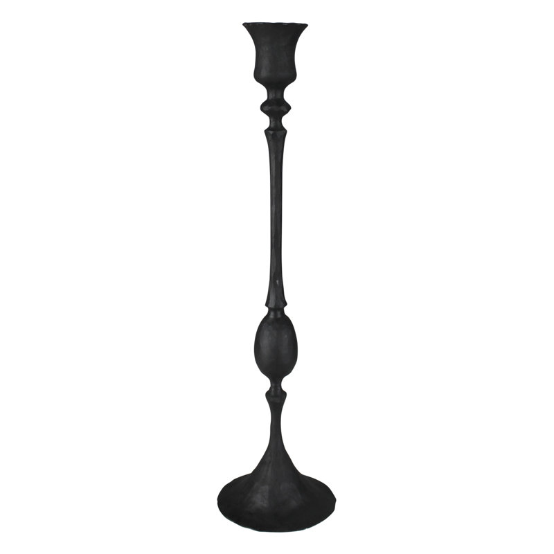 Metal Tabletop Candlestick, 14" H x 3.5" W x 3.5" D