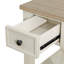 Table de salon en MDF brun clair et tiroir en chêne blanc