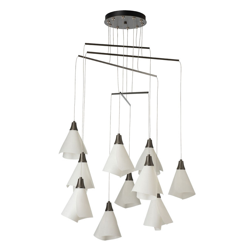 Mobius 10-Light Mobile Pendant - Standard Overall Height, 144", Dark Smoke