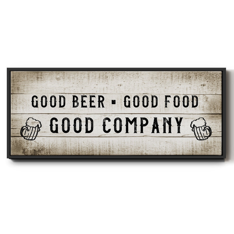 Good Company- Framed Canvas, 12" H x 30" W