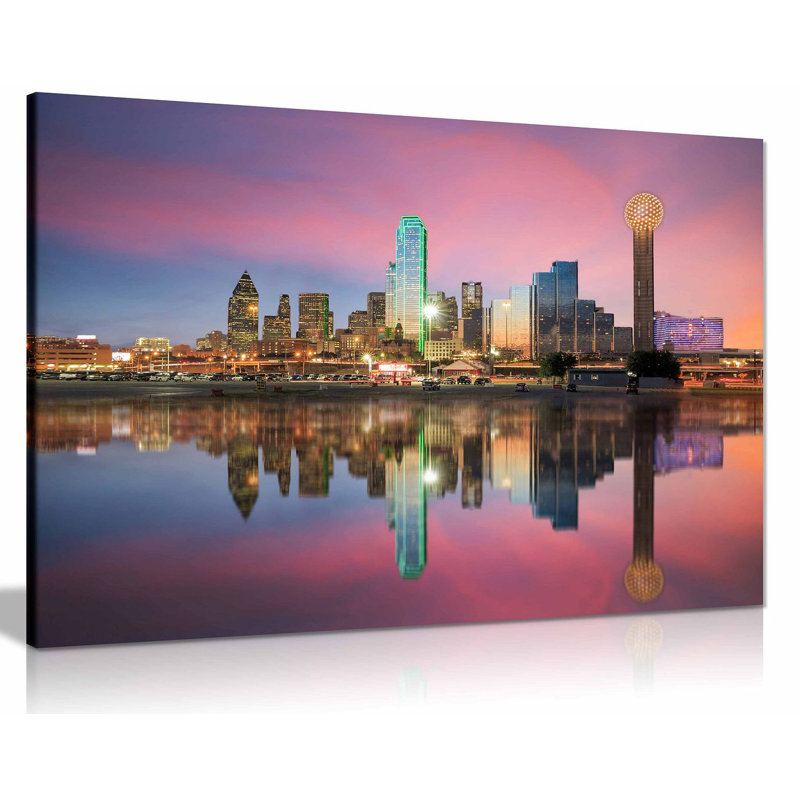 Dallas Texas Skyline - Wrapped Canvas Print, 20cm H x 31cm W