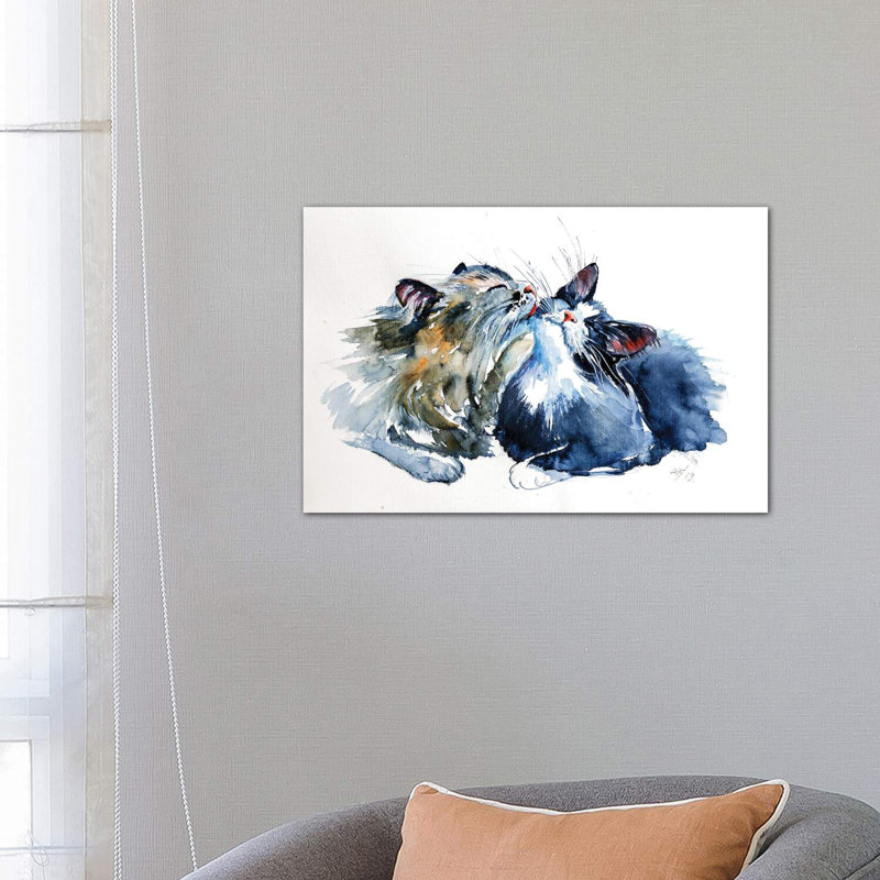 Cats by Anna Brigitta Kovacs - Wrapped Canvas Painting, 66.04 cm H x 45.72 cm W x 3.175 cm D