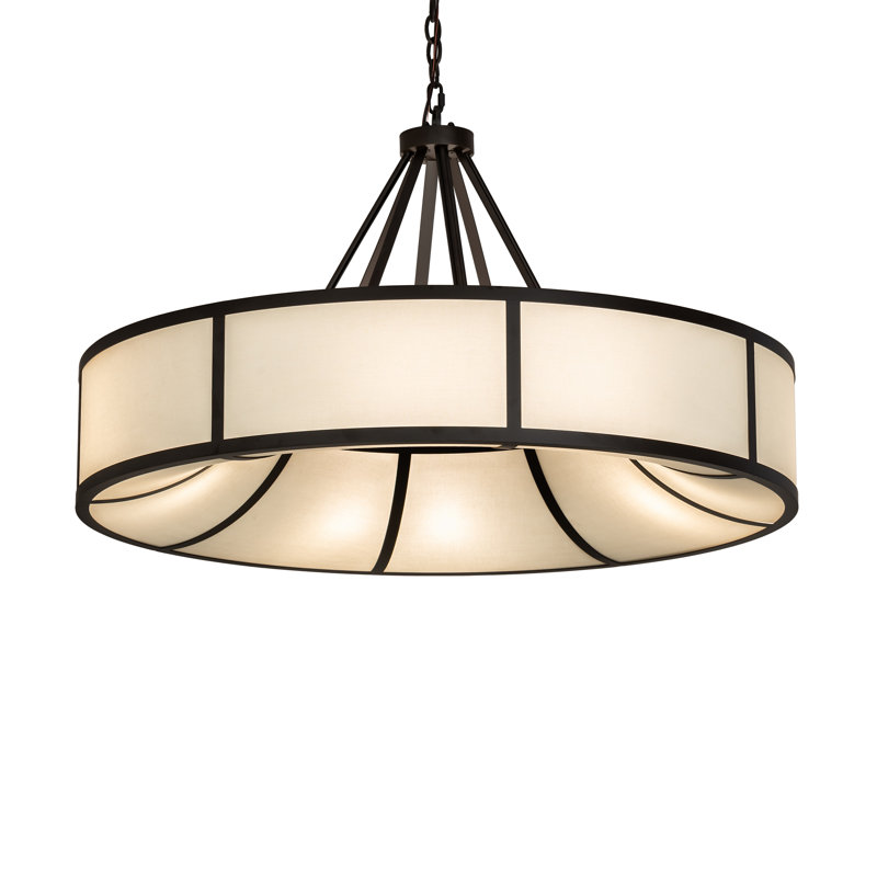Lustre 8 lumières à abat-jour Cilindro Ventura