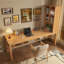 Bureau rectangulaire en bois massif Burlywood-1043192579-1043192578
