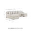 Canapé modulaire 3 pièces Croskey