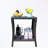 Square shape Coffee Table with tempered glass and shelf