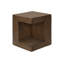 Table d'appoint, h 25 po, intérieur ou extérieur, table d'appoint, table de chevet, bout, carré, chambre à coucher, salon, noyer, contemporain, moderne