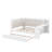 Multifunctional Daybed with Integrated Desk, Storage Shelves, and Expandable Trundle, Featuring Built-in Charging Station and LED Lighting-234523214