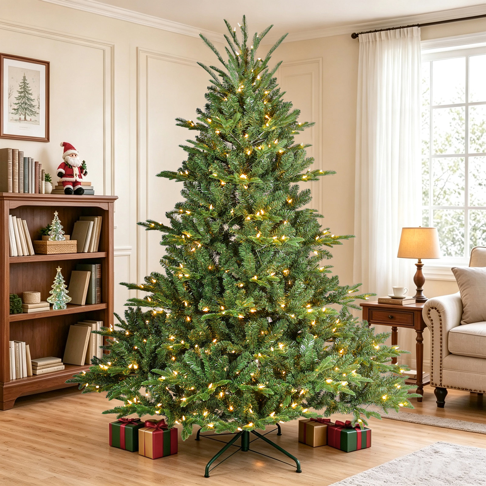 Pre-Lit Christmas Tree, 7.5'