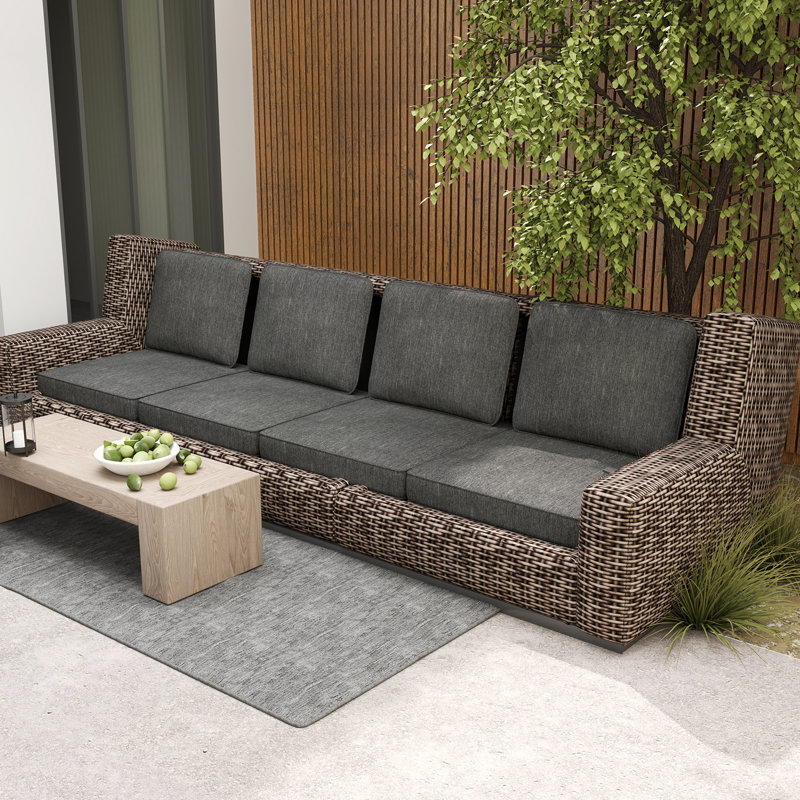 24" X 24" Deep Seat Cushion & Back Pillow With Removable Covers Outdoor, Gray, 8