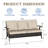 5 Piece Outdoor Wicker Conversation Set With Two Sofas Two Swivel Rocking Chairs And Coffee Table Beige Cushions Brown Table