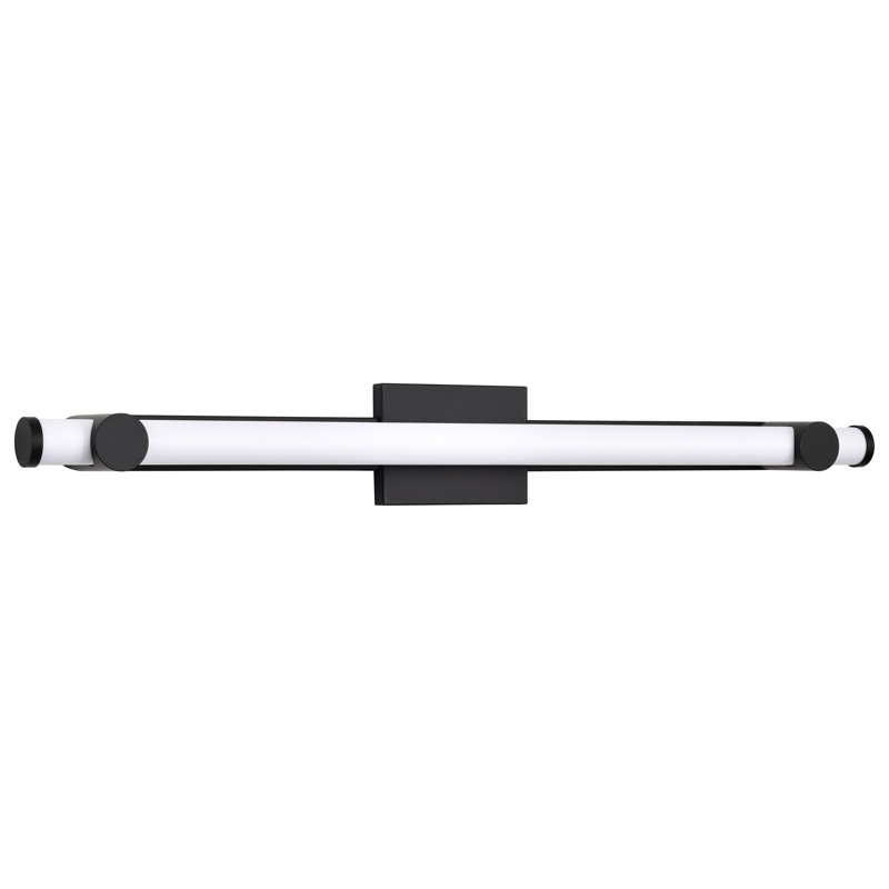 Elli - 36 po. Lentille en acrylique DEL pour meuble-lavabo, Noir mat