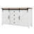 55.1-Inch Sideboard Buffet Cabinet With Storage & Power Outlet, Woodcabinet With Sliding Barn Door And Drawers-1195851787