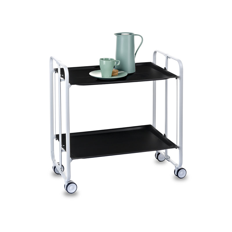 Mald Serving Cart, White, Black