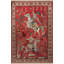 Tapis décoratif rouge à motif de cheval à motif archer rouge