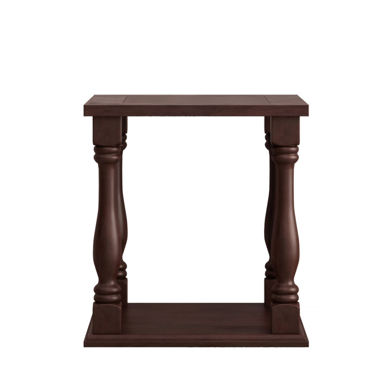 Table d'appoint antique couleur café