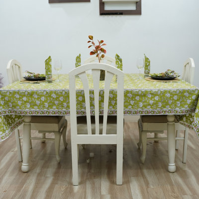 Traditional Block Print Dining Table Cover, Handmade, Nayab (12 Seater)