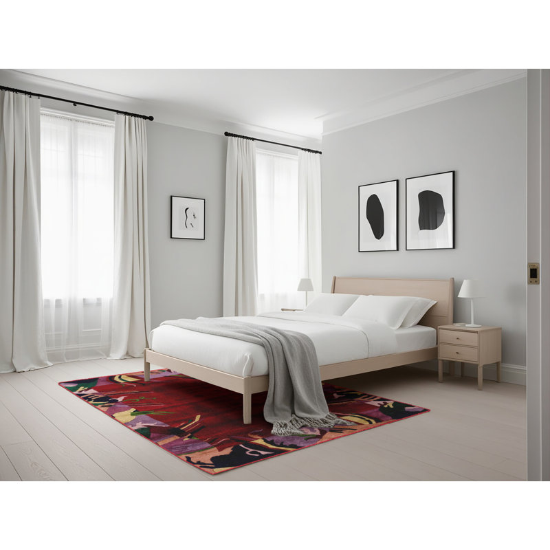 Milad Abstract Indoor Rug, Rectangle 5' x 7'