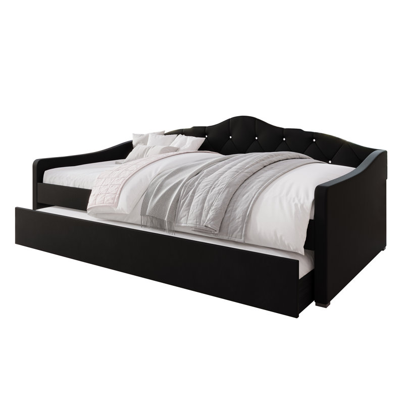 Caitronia Upholstered Daybed, Black