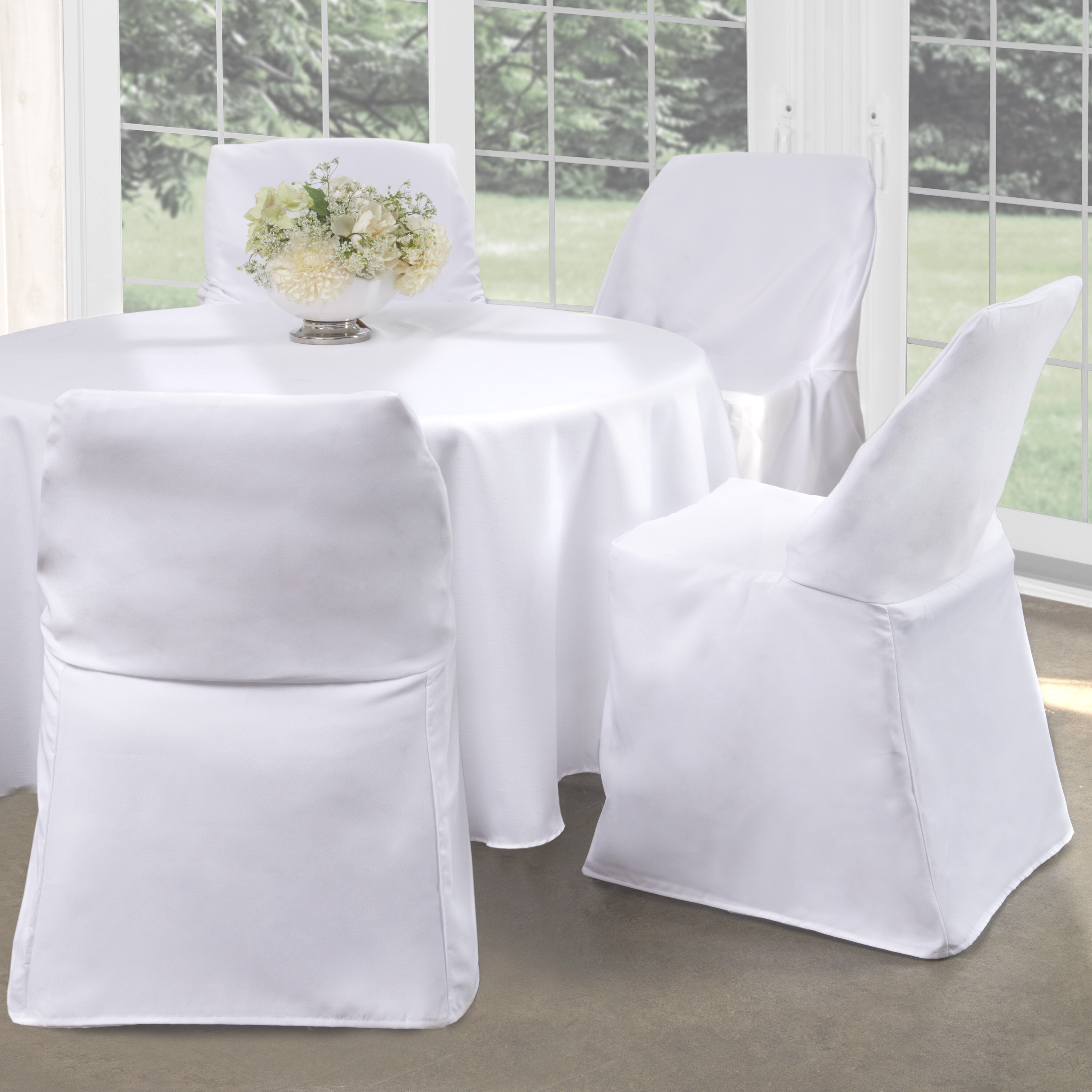 White chair covers on sale for folding chairs