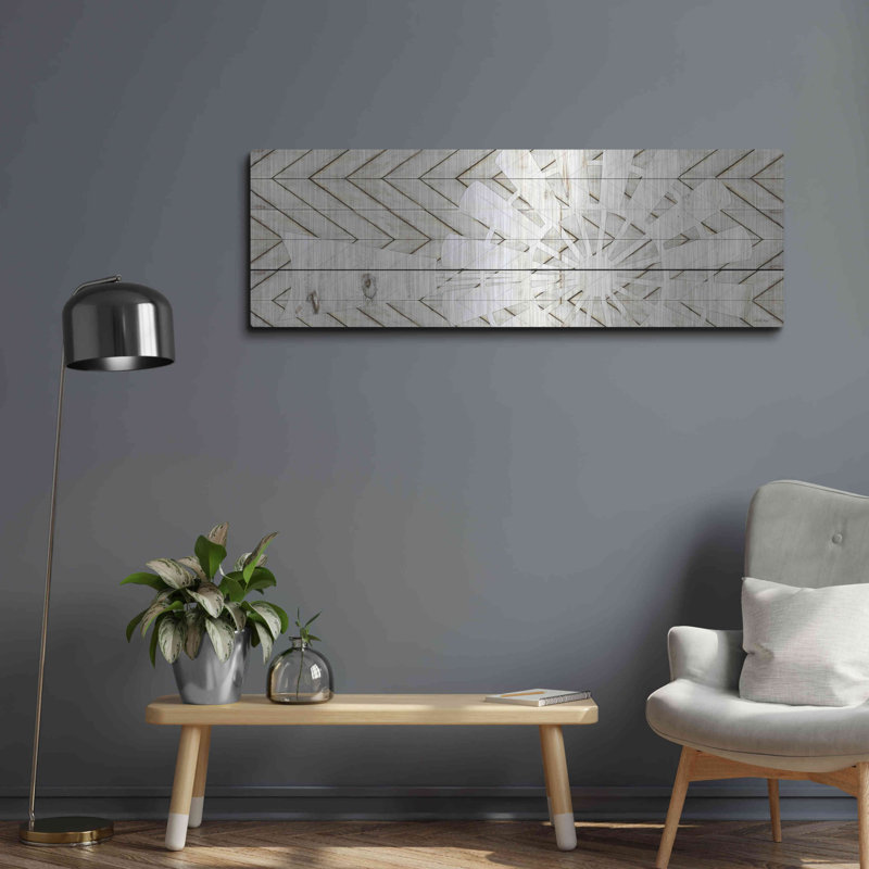 Ivy Bronx «Windmill on Wood Slats» par Cindy Jacobs, art mural en métal, H 16 po x l 48 po
