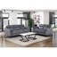 Canapé 3 places en microfibre gris foncé Modern