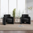 Fauteuils d'appoint modernes en chenille de 34,1 po de large (ensemble de 2)