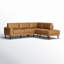 Canapé modulaire en cuir Bernis, brun-78585007