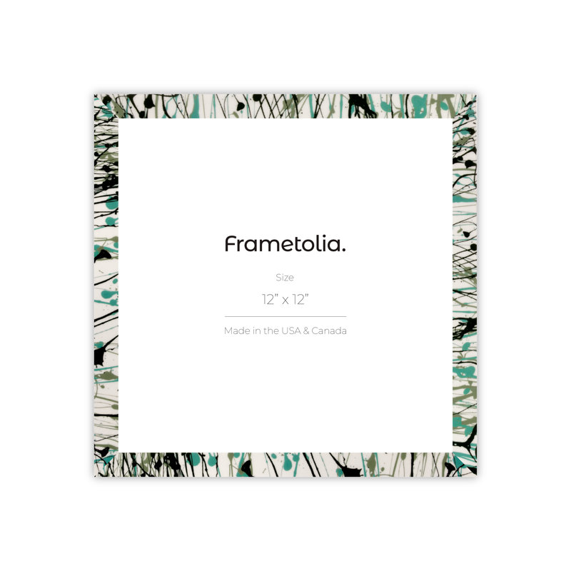 Cadre mural Frametolia Verde Mint Splash, Blanc/vert, L 12 po x H 12 po