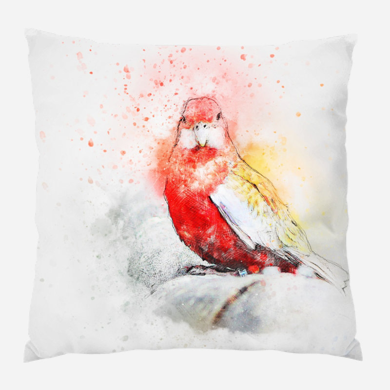 Coussin oiseau Aaliyah, Microsuède, Intérieur