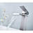 Bathroom Sink Faucet With Waterfall Stream And Finish Stainless Steel Spout For Easy Adjustment-121626583