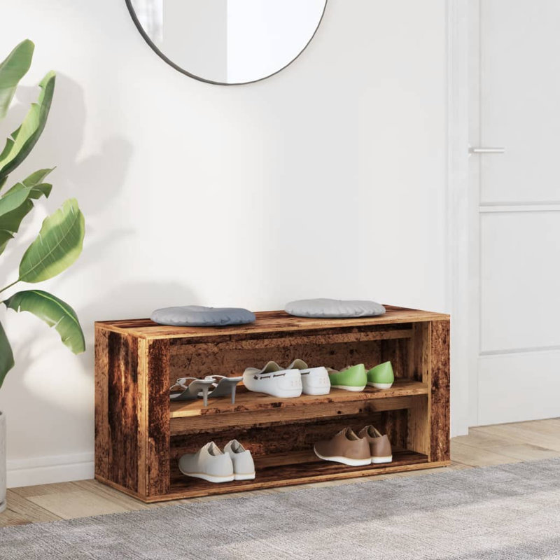 8 Pair Shoe Storage, Old Wood