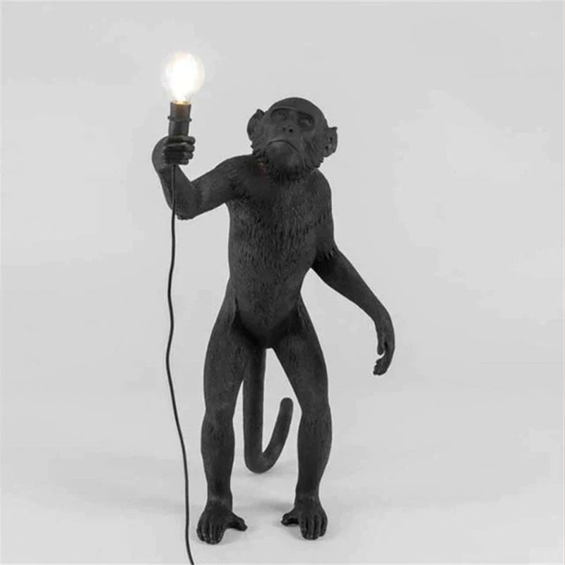 Lampe de table debout Hunziker - noir, Noir