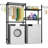 Over Washer Towel Storage Shelf - Adjustable Shelves And Hooks