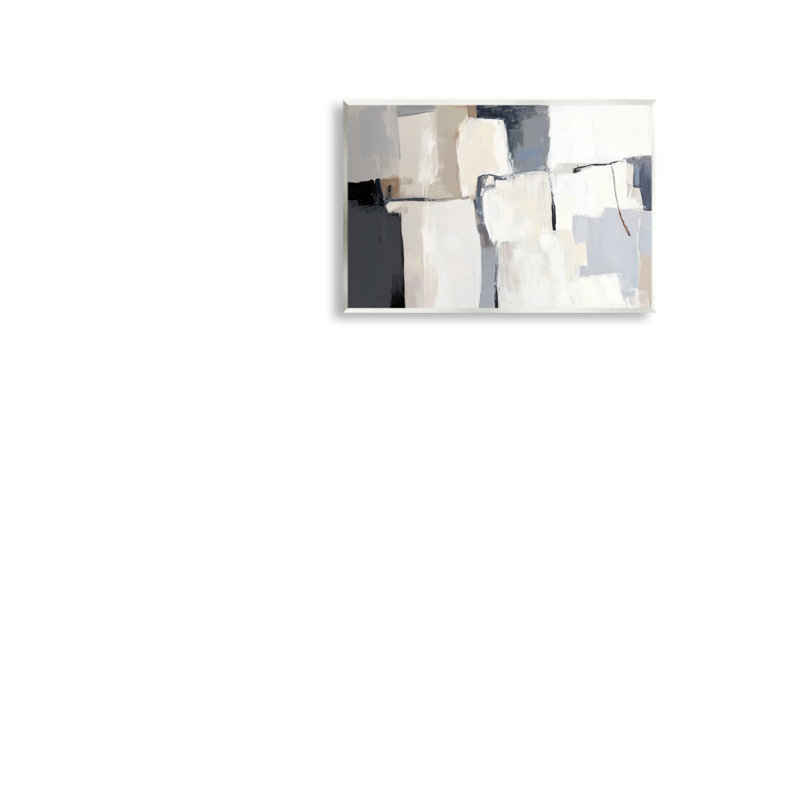 Tapisserie abstraite abstraite sur plaque neutre, design par Irena Orlov, H 13 po x l 19 po
