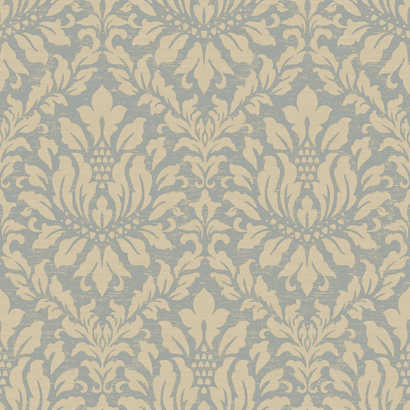 Positano 10m x 52.8cm Matte Wallpaper Roll, Blue/Gold