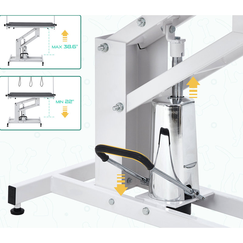 Heavy Duty Structural Hydraulic Max Load 350lbs Professional Pet Grooming Table With Adjustable Overhead Arm