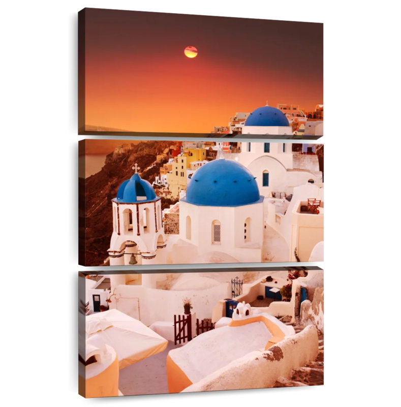 Nicci Sunset Over Santorini, 45" H x 28" W