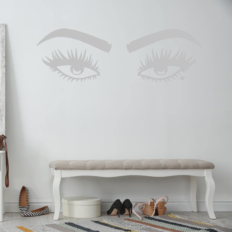Adhésif décoratif yeux, H 14 po x l 40 po, Argent