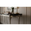 Console contemporaine pour canapé étroit avec plateau en quartz - Console décorative pour décor de vestibule, de vestibule et de vestibule - 54 po, noir
