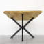 Woodbine Oak Solid Wood Top Metal Base Dining Table-76208569-76208570